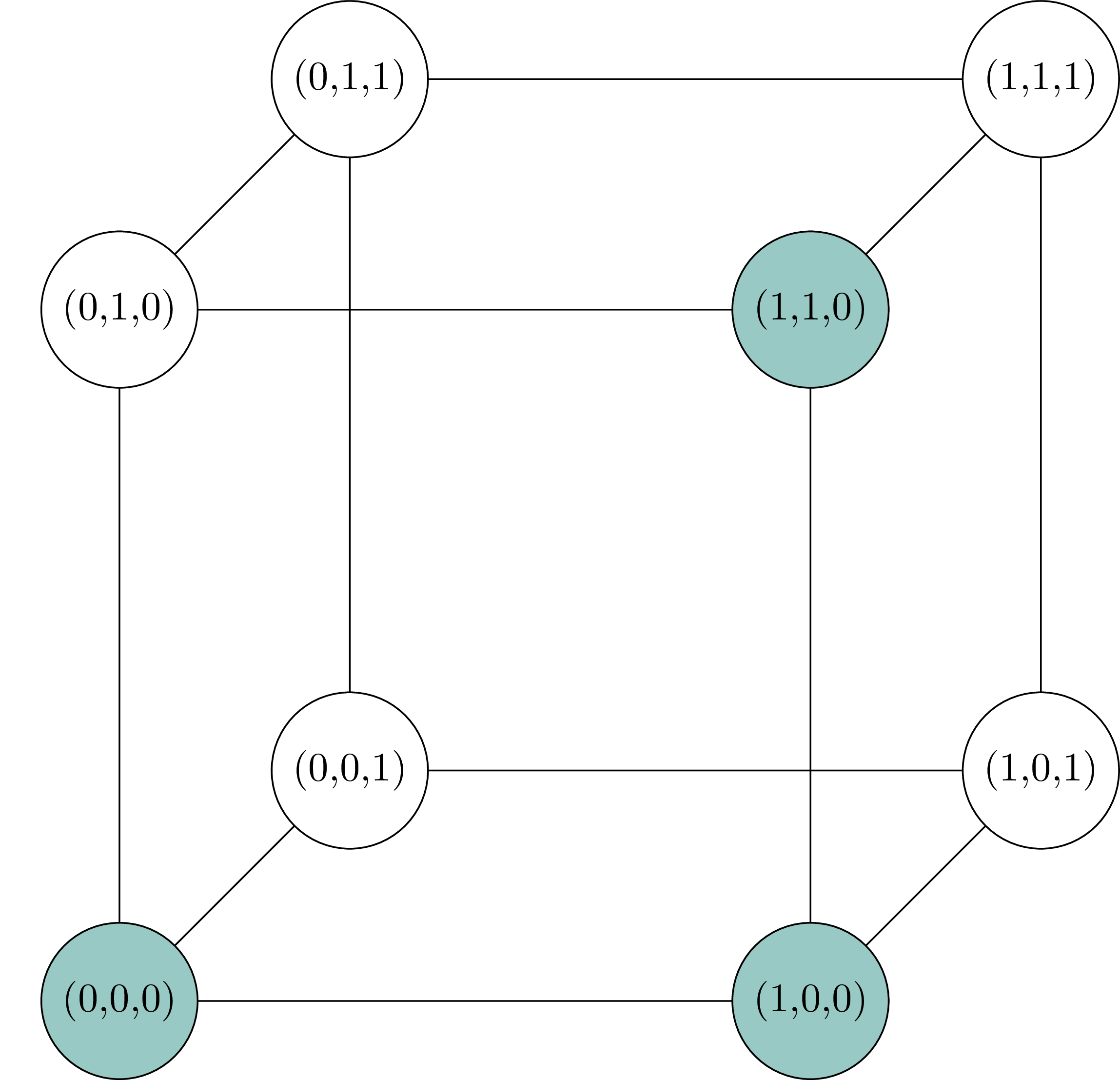 a resolving set of size 4 for H(3)